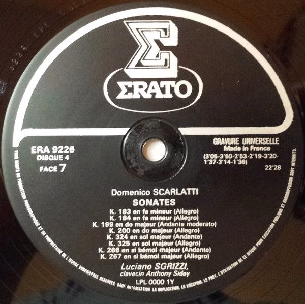 Erato ERA 9222 - Domenico Scarlatti, Luciano Sgrizzi - 65 Sonate - Image 6