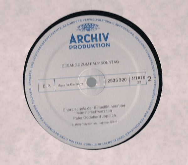 Archiv Produktion 2533 320 - Choralschola Der Benediktinerabtei - Image 3