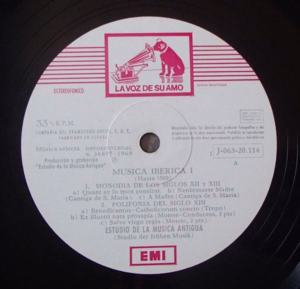 La Voz De Su Amo 1 J-063-20.114 - Studio Der Frühen Musik - Músi - Image 5
