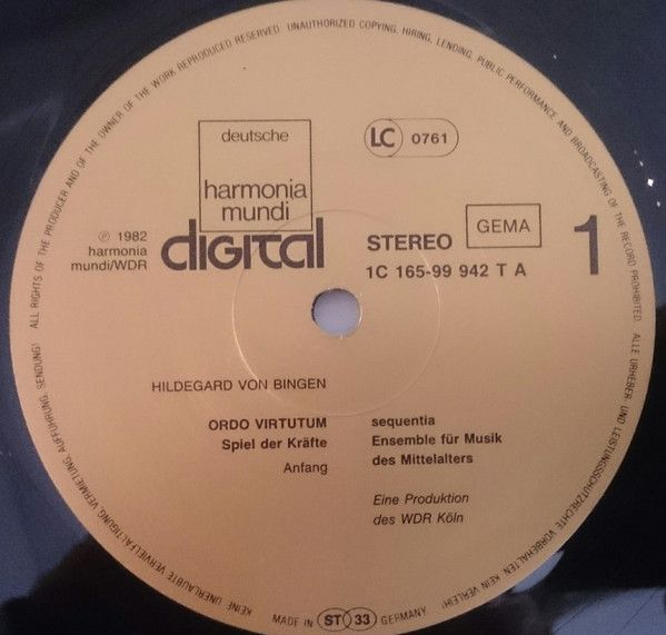 Deutsche Harmonia Mundi 1 C 165-99 942/43 T - Hildegard Von Bing - Image 3