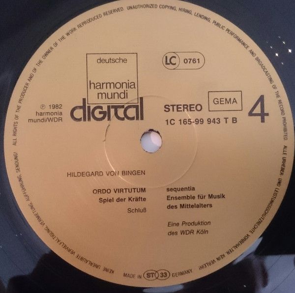 Deutsche Harmonia Mundi 1 C 165-99 942/43 T - Hildegard Von Bing - Image 4
