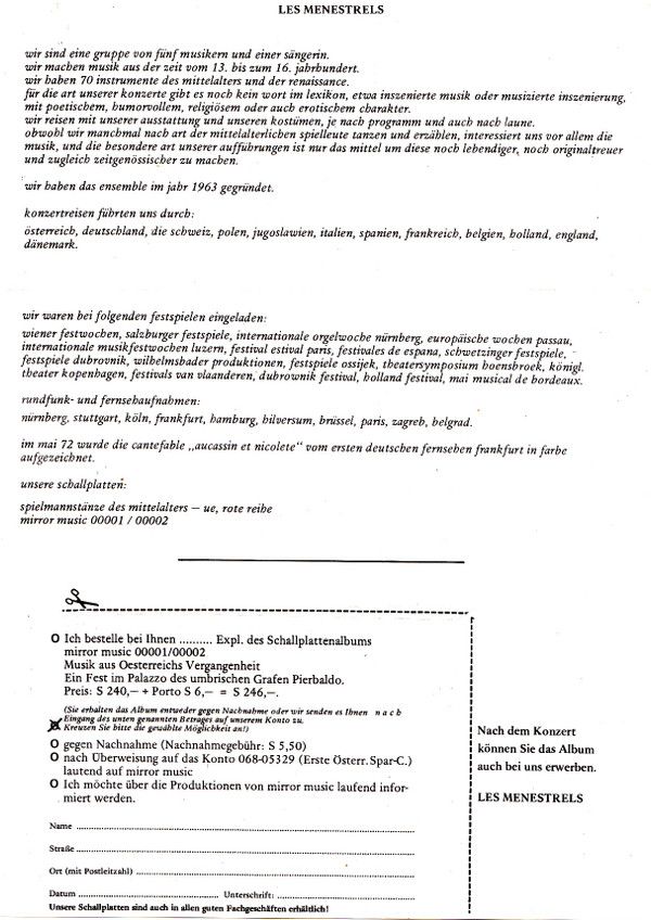 Mirror Music (2) 00003 - Les Menestrels - Einladung Zum Tanz = I - Image 23