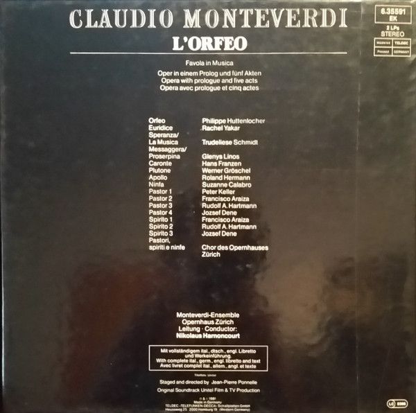 Telefunken 6.35591 - Claudio Monteverdi, Nikolaus Harnoncourt, D - Image 2