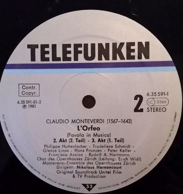 Telefunken 6.35591 - Claudio Monteverdi, Nikolaus Harnoncourt, D - Image 6
