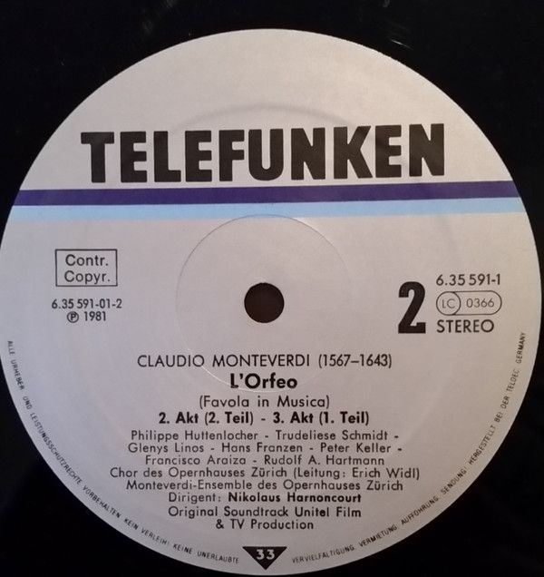 Telefunken 6.35591 - Claudio Monteverdi, Nikolaus Harnoncourt, D - Image 6