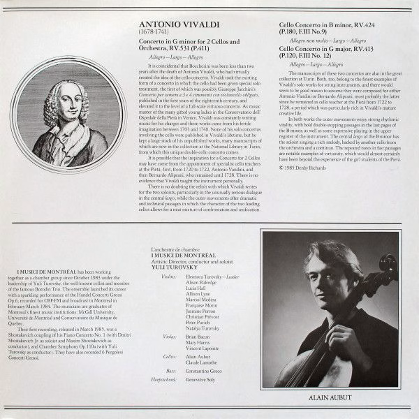 Chandos ABRD 1145 - Luigi Boccherini, Antonio Vivaldi, Yuli Turo - Image 3