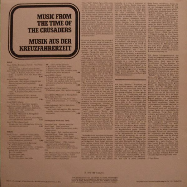 CBS 73083 - Florilegium Musicum De Paris - Music From The Time O - Image 2
