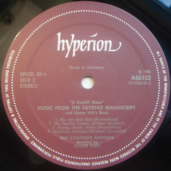 hyperion A66152 - Pro Cantione Antiqua, Edgar Fleet - A Gentill - Image 4