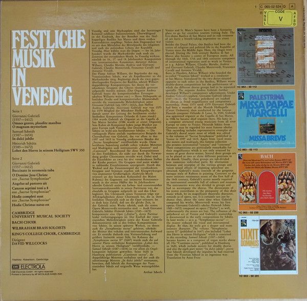 Die Stimme Seines Herrn 1C 065-02 524 Q - Giovanni Gabrieli, Sam - Image 2