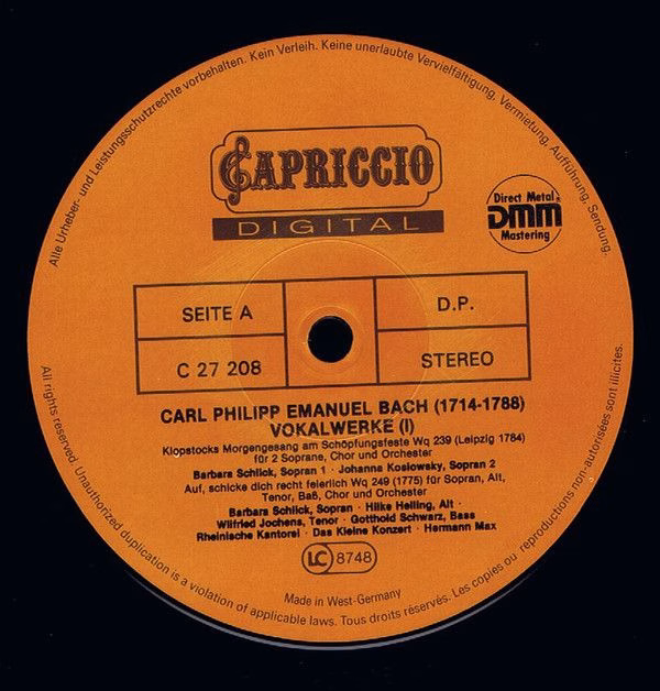 Capriccio C 27 208 - Carl Philipp Emanuel Bach, Barbara Schlick, - Image 4