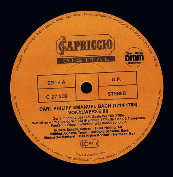 Capriccio C 27 208 - Carl Philipp Emanuel Bach, Barbara Schlick, - Image 4