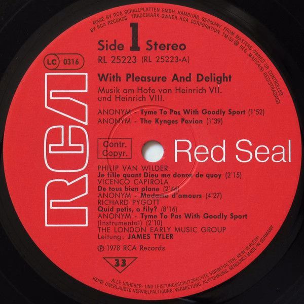 RCA Red Seal RL 25223 - The London Early Music Group, James Tyle - Image 5