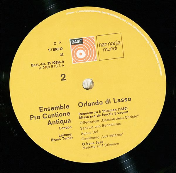 BASF 25 20356-0 - Roland de Lassus, Pro Cantione Antiqua, Bruno - Image 6