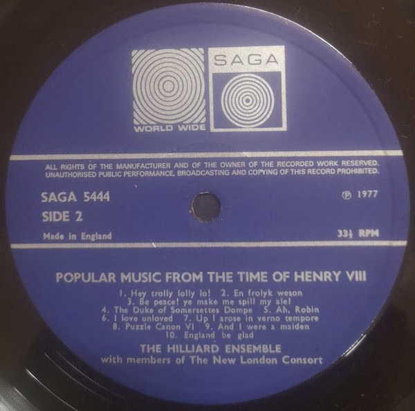 Saga SAGA 5444 - The Hilliard Ensemble, Members Of The New Londo - Image 4