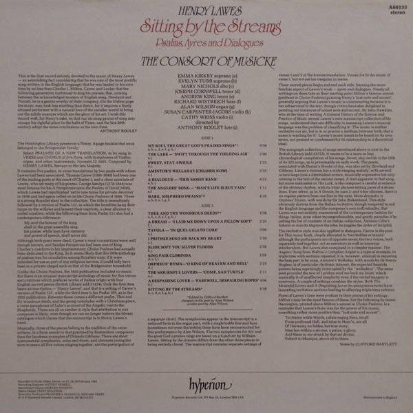 hyperion A66135 - Henry Lawes, The Consort Of Musicke, Anthony R - Image 2