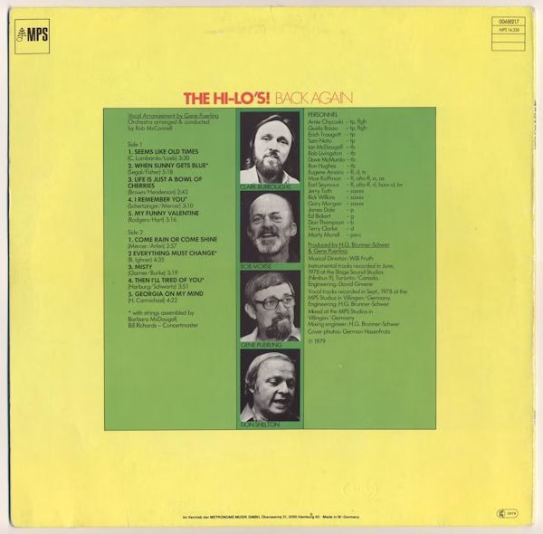 MPS 0068.217 - The Hi-Lo's - Back Again - Image 2
