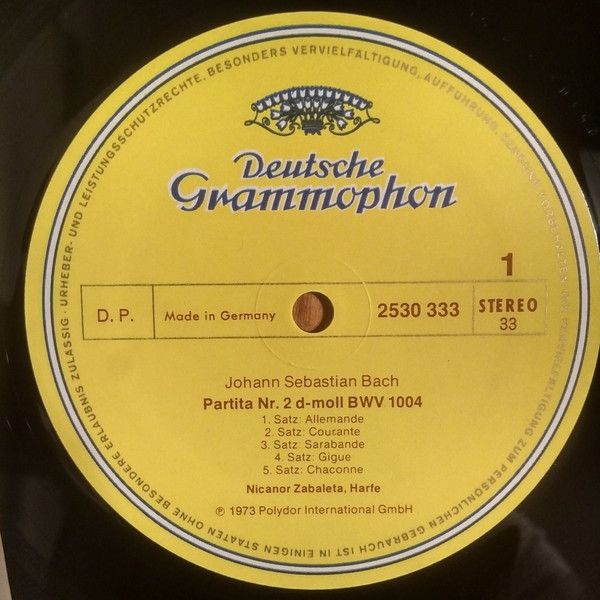 Deutsche Grammophon 2530 333 - Johann Sebastian Bach, Nicanor Za - Image 3
