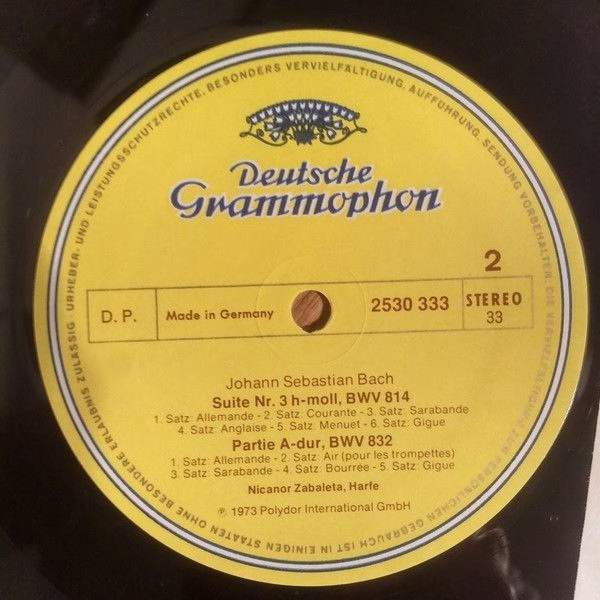 Deutsche Grammophon 2530 333 - Johann Sebastian Bach, Nicanor Za - Image 4