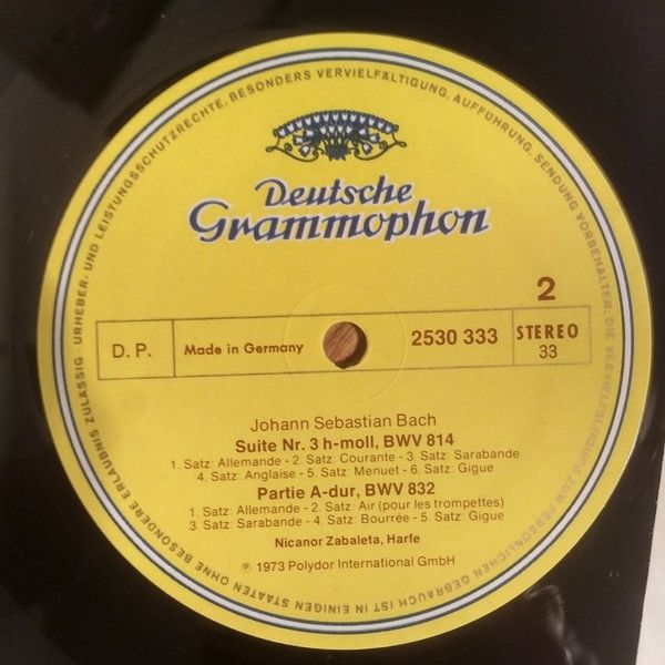 Deutsche Grammophon 2530 333 - Johann Sebastian Bach, Nicanor Za - Image 4