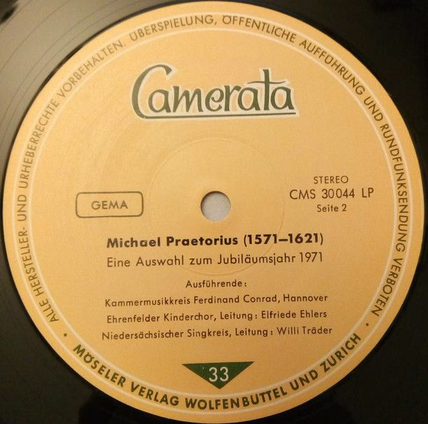 Camerata (2) CMS 30044 LP - Michael Praetorius, Kammermusikkreis - Image 4