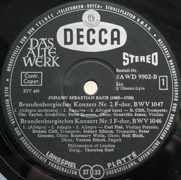 DECCA SAWD 9902-B - Johann Sebastian Bach, Philomusica Of London - Image 3