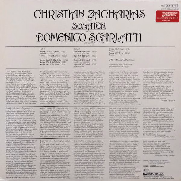 His Master's Voice 1C 063-45 711 - Domenico Scarlatti, Christian - Image 2