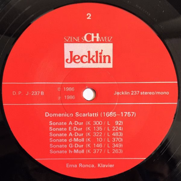 Jecklin 237 - Erna Ronca, Domenico Scarlatti - Sonaten - Image 4