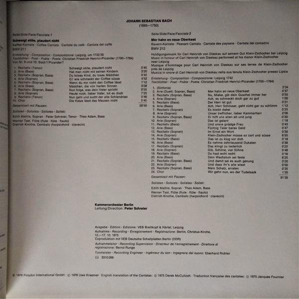 Archiv Produktion 2533 269 - Johann Sebastian Bach, Edith Mathis - Image 7