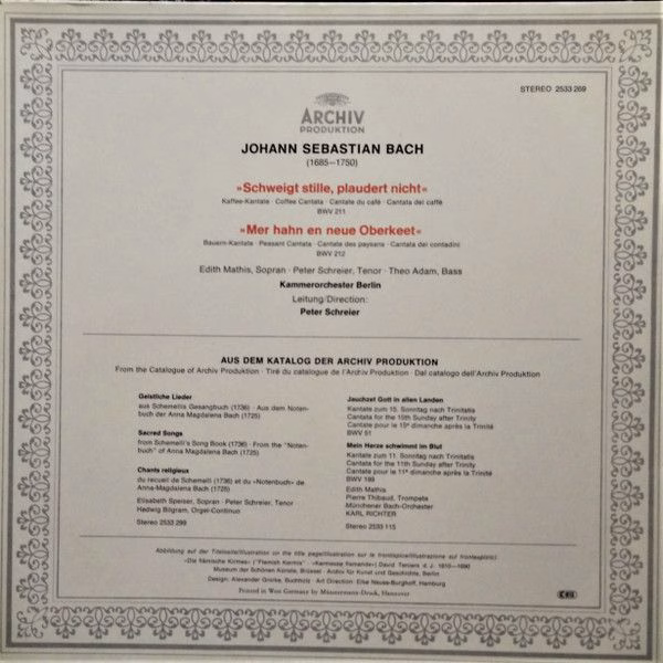 Archiv Produktion 2533 269 - Johann Sebastian Bach, Edith Mathis - Image 8