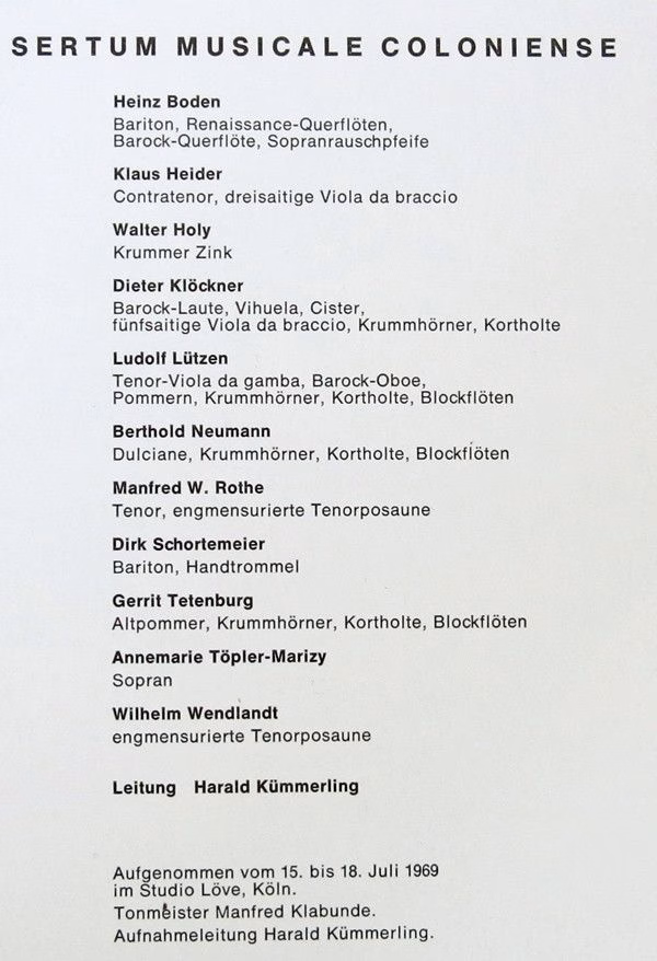 Resono R 15005 - Sertum Musicale Coloniense, Harald Kümmerling - - Image 7