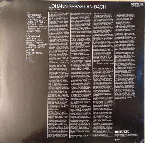 His Master's Voice 1C 037-10 463 - Johann Sebastian Bach, Alexis - Image 2