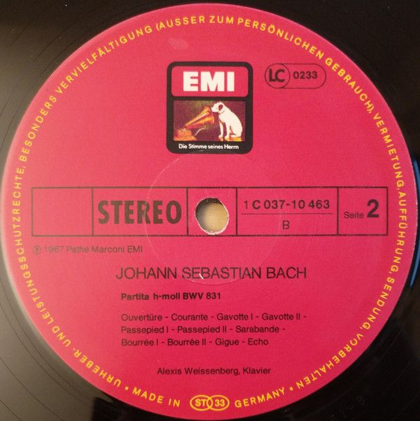 His Master's Voice 1C 037-10 463 - Johann Sebastian Bach, Alexis - Image 4