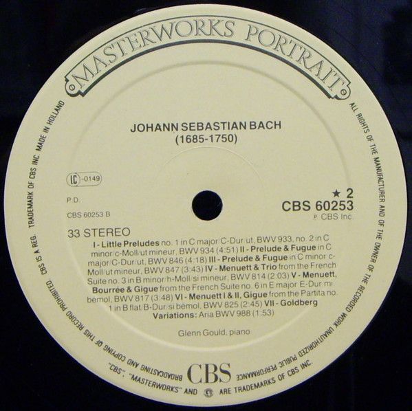 CBS Masterworks CBS 60253 - Glenn Gould, Johann Sebastian Bach - - Image 4