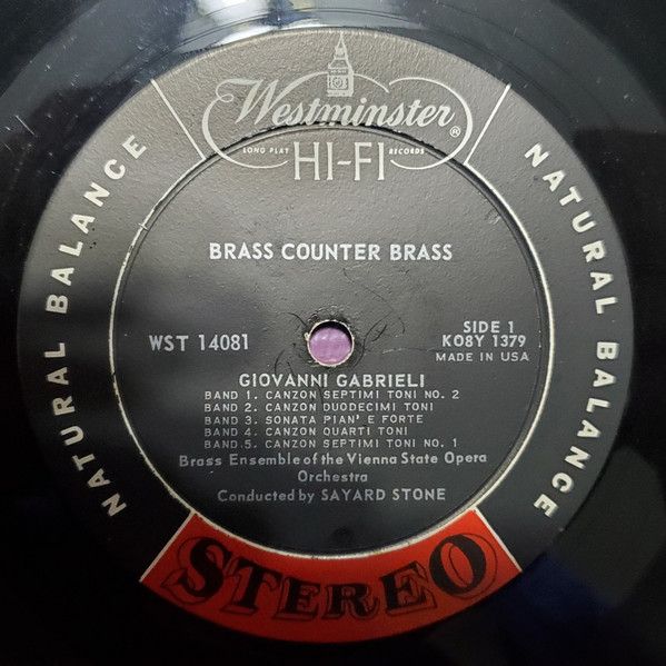 Westminster WST 14081 - Andrea Gabrieli, Giovanni Gabrieli, Bläs - Image 3
