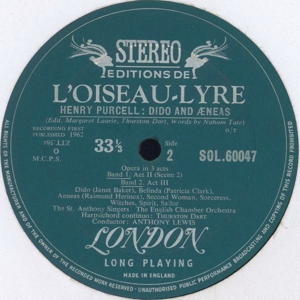 L'Oiseau-Lyre SOL.60047 - Henry Purcell, St. Anthony Singers, En - Image 8
