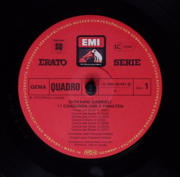 His Master's Voice 1C065-30921 Q - Giovanni Gabrieli, Orchestre - Image 3
