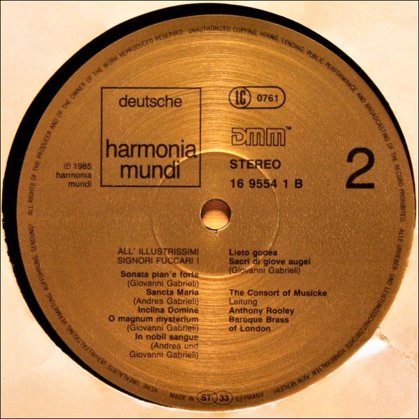 Deutsche Harmonia Mundi 1C 065 16 9554 1 - Andrea Gabrieli, Giov - Image 4