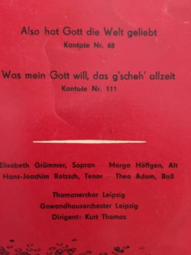 Eterna 8 20 210 - Johann Sebastian Bach, Elisabeth Grümmer, Marg - Image 2