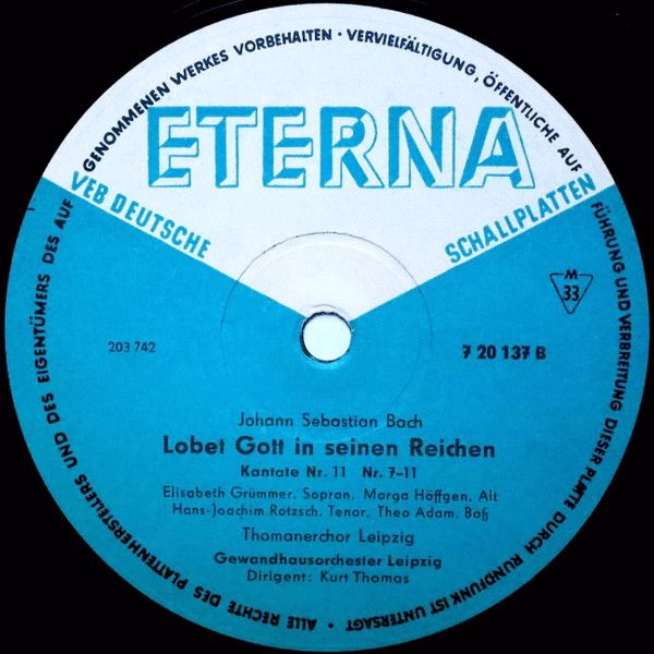 Eterna 7 20 137 - Johann Sebastian Bach, Elisabeth Grümmer, Marg - Image 4