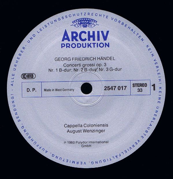 Archiv Produktion 2547 017 - Georg Friedrich Händel, Cappella Co - Image 3