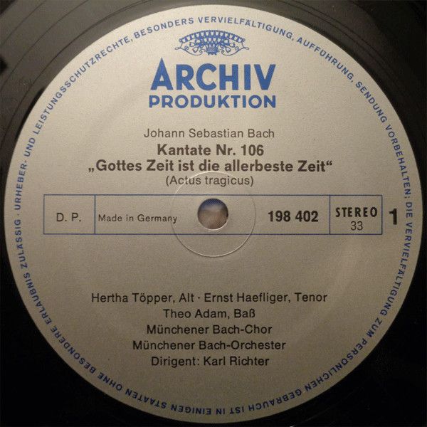 Archiv Produktion 198 402 - Johann Sebastian Bach - »Actus Tragi - Image 3