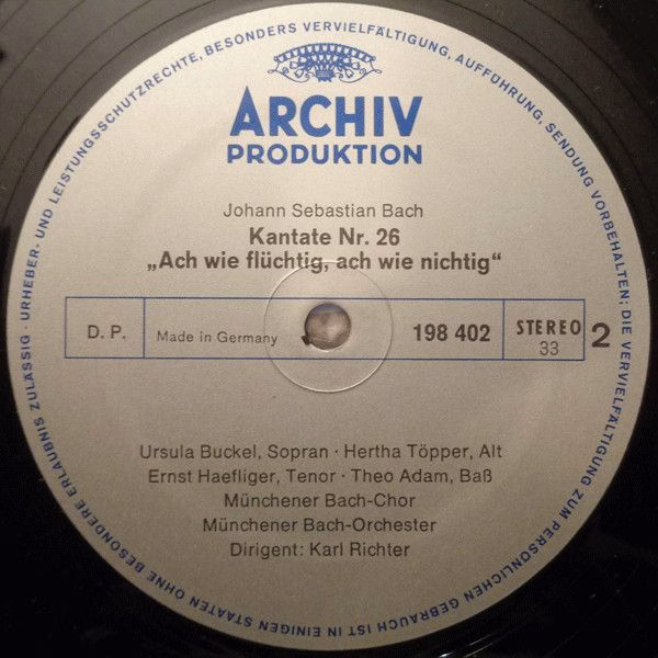 Archiv Produktion 198 402 - Johann Sebastian Bach - »Actus Tragi - Image 4