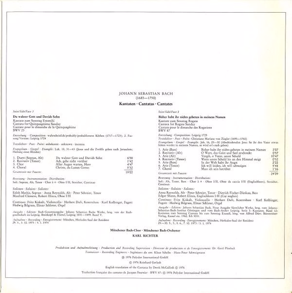 Archiv Produktion 2533 313 - Johann Sebastian Bach, Edith Mathis - Image 8