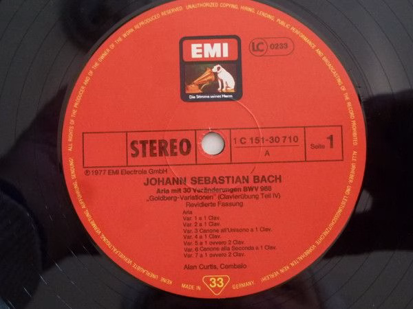 EMI 1C 151-30 710/11 - Johann Sebastian Bach, Alan Curtis (2), A - Image 4
