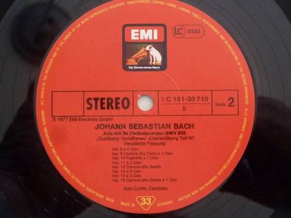 EMI 1C 151-30 710/11 - Johann Sebastian Bach, Alan Curtis (2), A - Image 5