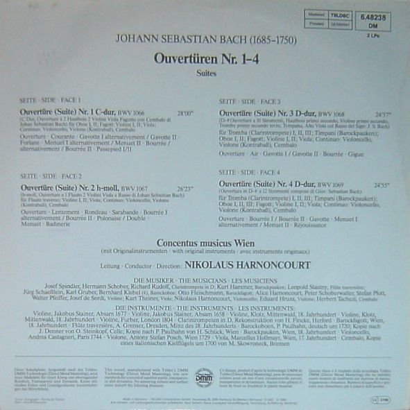 TELDEC 6.48238 - Johann Sebastian Bach, Concentus Musicus Wien, - Image 5