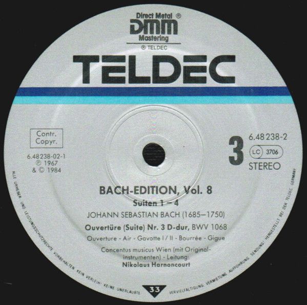 TELDEC 6.48238 - Johann Sebastian Bach, Concentus Musicus Wien, - Image 8