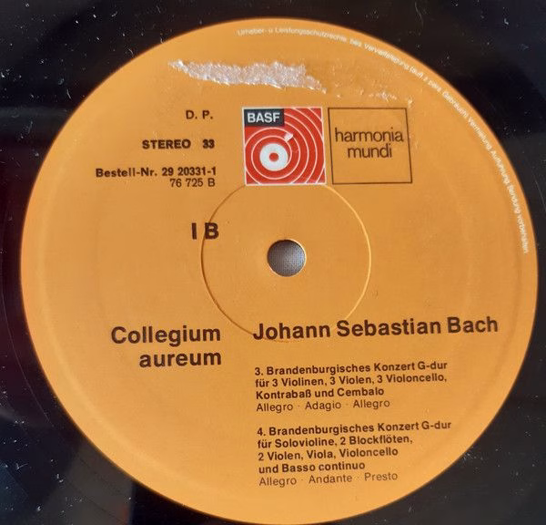 Harmonia Mundi 29 20331-1 - Johann Sebastian Bach, Collegium Aur - Image 4
