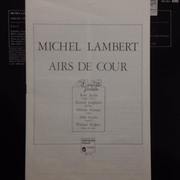 harmonia mundi France HM 1061 - Michel Lambert (3) - Airs de Cou - Image 5