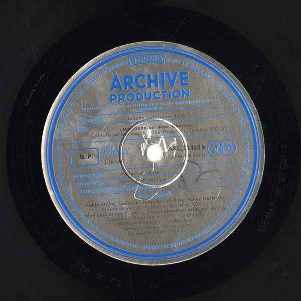 Archiv Production ARC 73 162 - Johann Sebastian Bach, Adele Stol - Image 7